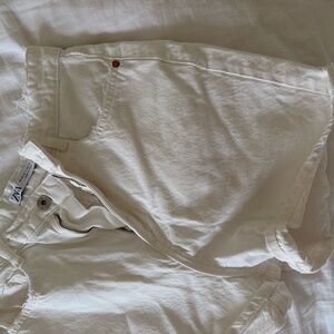 Zara Cream Denim Shorts
